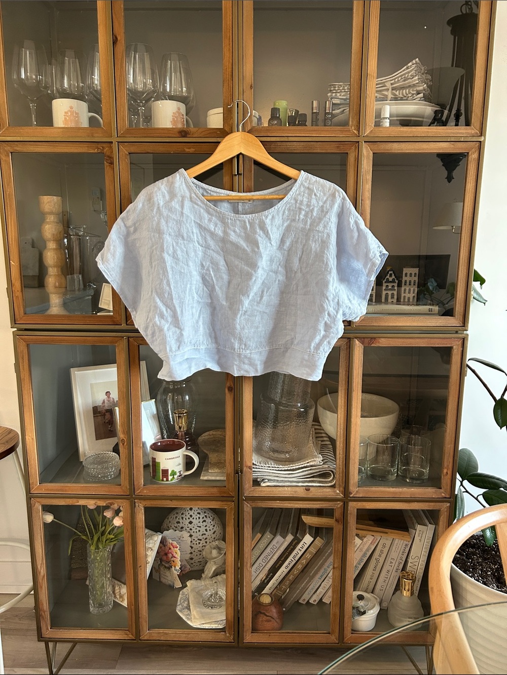 Terzo Millennio 100% Linen Cropped Top